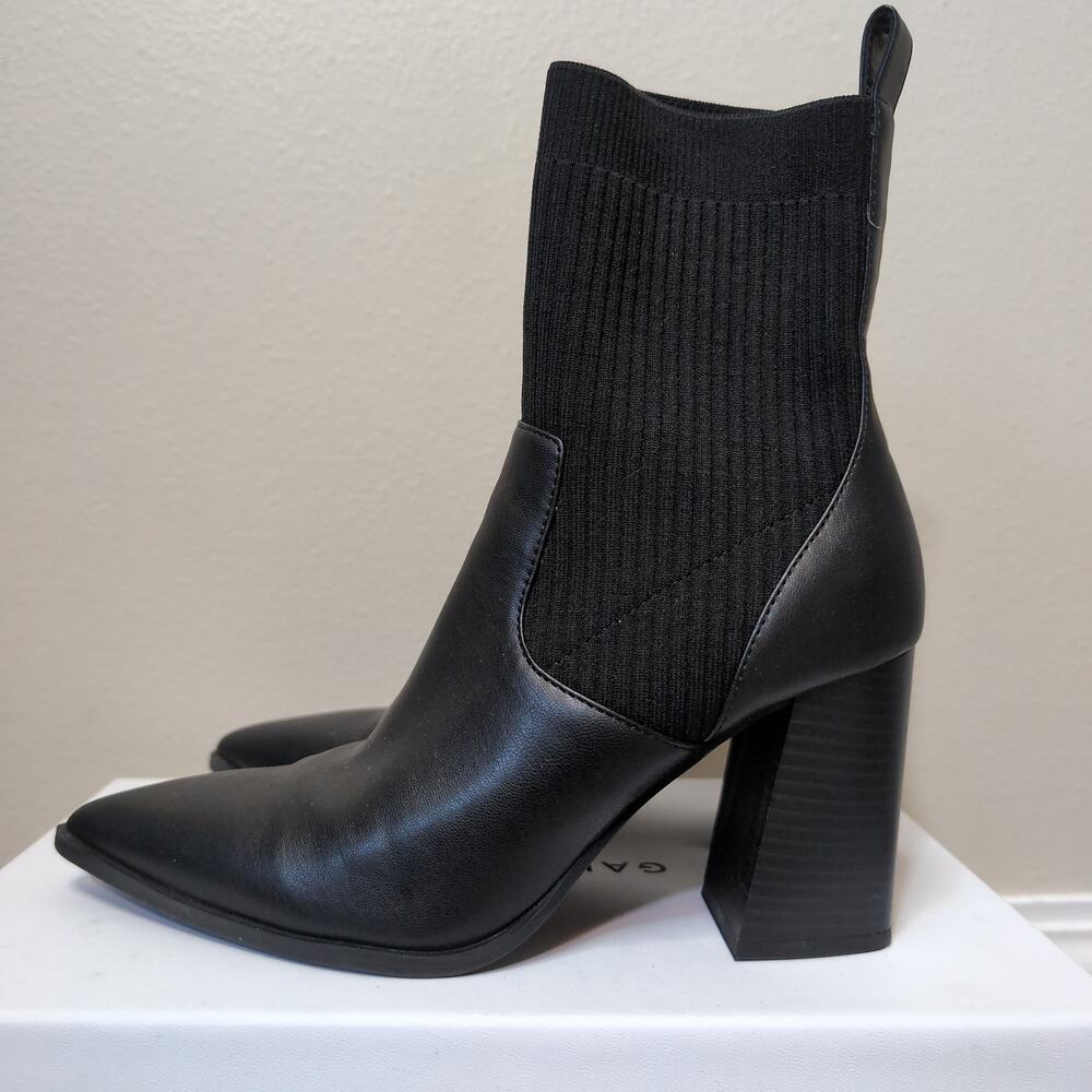 Pointed Toe Sock Ankle Goth Boots